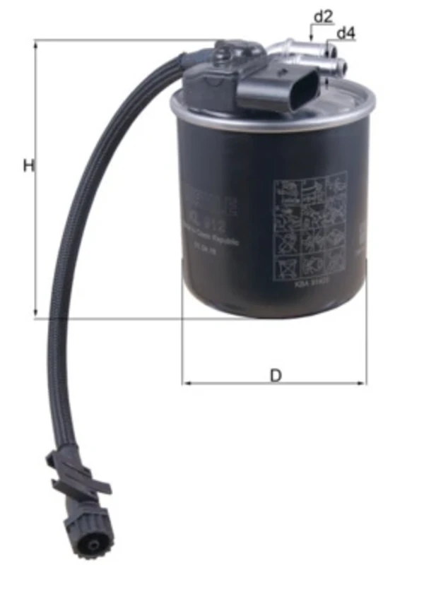 KL912 Mahle Original filtro de combustível