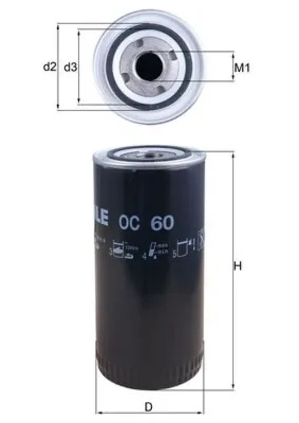 OC60 Mahle Original filtro de óleo