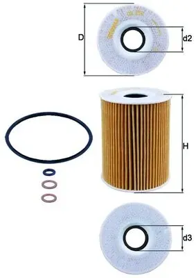 Filtro de óleo OX254D2 Mahle Original