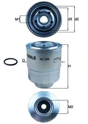 Filtro de combustível KC256D Mahle Original