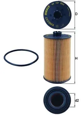 Filtro de óleo OX157D Mahle Original