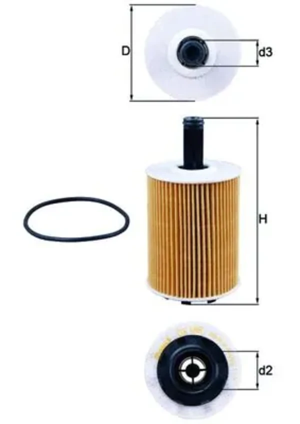 OX188D Mahle Original filtro de óleo