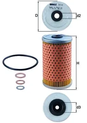 Filtro de óleo OX34D Mahle Original