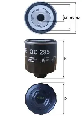 Filtro de óleo OC295 Mahle Original