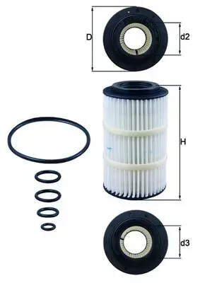 Filtro de óleo OX3457D Mahle Original