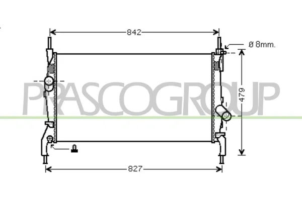 Radiador de esfriamento de motor Ford Transit VI