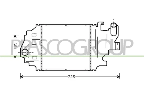 Radiador de intercooler Renault Clio II