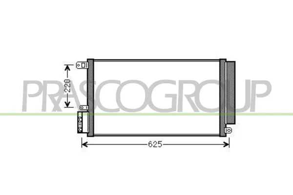 Radiador de aparelho de ar condicionado Alfa Romeo Mito 955