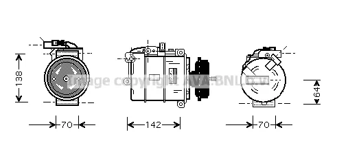 Compressor de aparelho de ar condicionado Volkswagen Touareg I