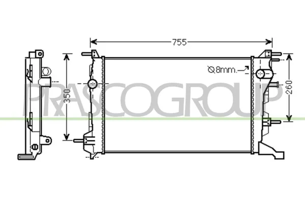 Radiador de esfriamento de motor Renault Scenic III