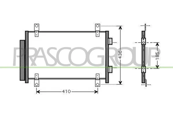 Radiador de aparelho de ar condicionado Citroen Jumper 244