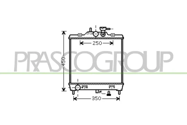 Radiador de esfriamento de motor KIA Picanto I