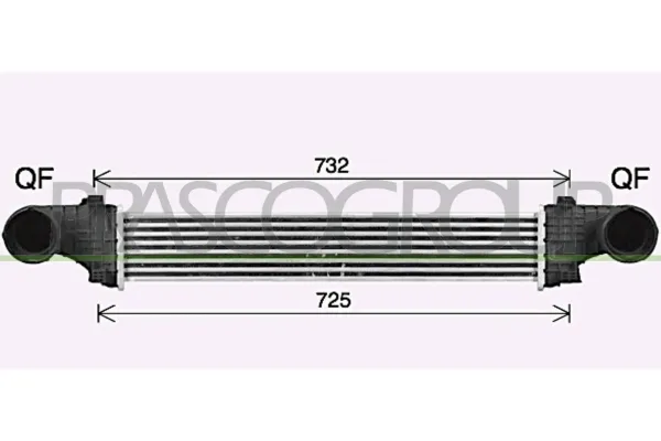 Radiador de intercooler Mercedes CLS C219