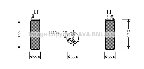 Tanque de recepção do secador de aparelho de ar condicionado 93918 HELLA