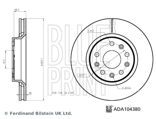 Disco do freio dianteiro para Jeep Wrangler (JL)
