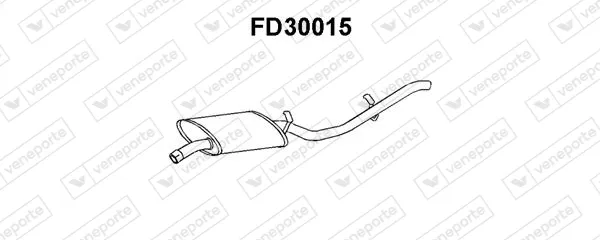 Silenciador, parte traseira Ford Fiesta Mk1