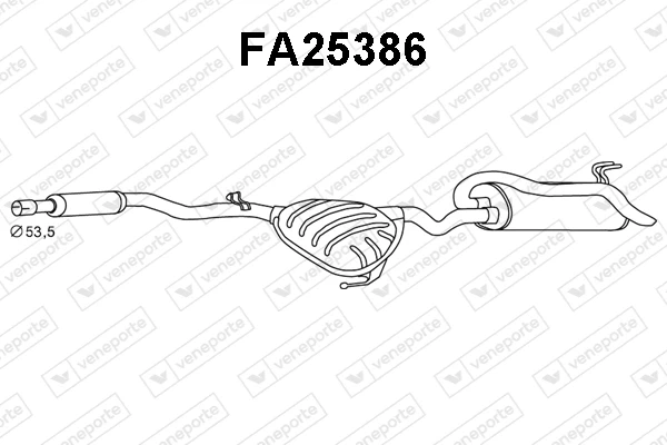 46520511 Fiat/Alfa/Lancia silenciador, parte traseira