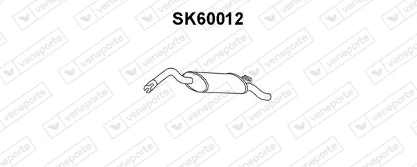 Silenciador, parte traseira SK60012 Veneporte