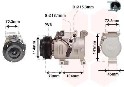 Compressor de aparelho de ar condicionado 2701K702 VAN Wezel