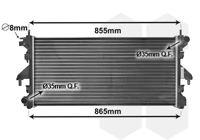 Radiador de esfriamento de motor Fiat Ducato 3 250