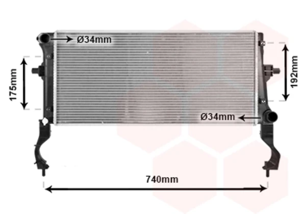 Radiador de esfriamento de motor para Hyundai KONA (OS)