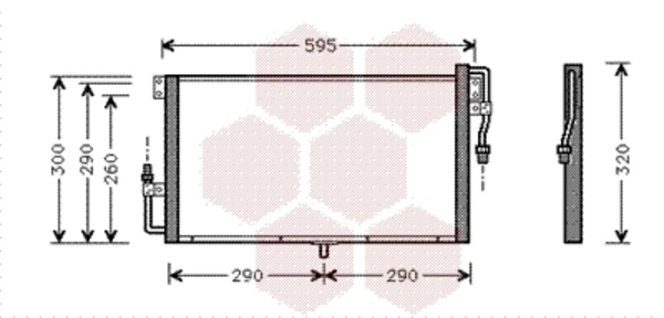 Radiador de aparelho de ar condicionado para Opel Frontera (5MWL4)