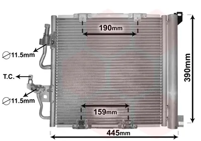 Radiador de aparelho de ar condicionado Opel Astra L35