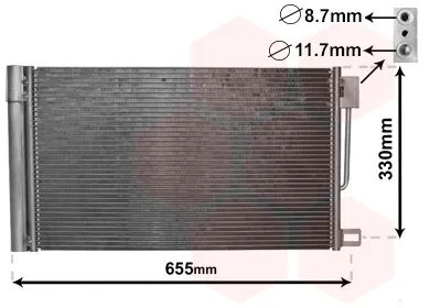 Radiador de aparelho de ar condicionado Opel Corsa X12