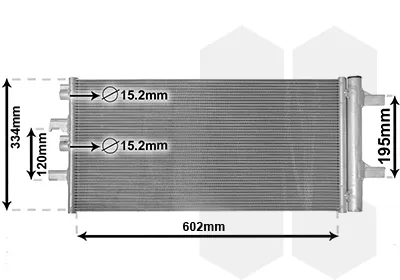 Radiador de aparelho de ar condicionado 06015702 VAN Wezel