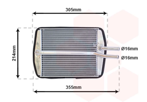 18006216 VAN Wezel radiador de forno (de aquecedor)
