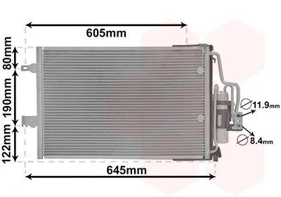 Radiador de aparelho de ar condicionado Opel Corsa F08