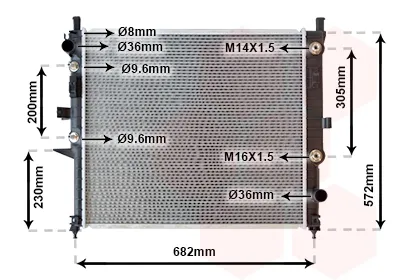 Radiador de esfriamento de motor Mercedes ML/GLE W163