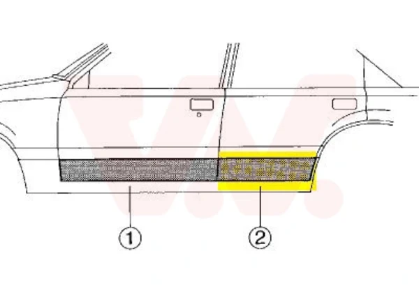 Porta traseira direita para Fiat Uno (146A)