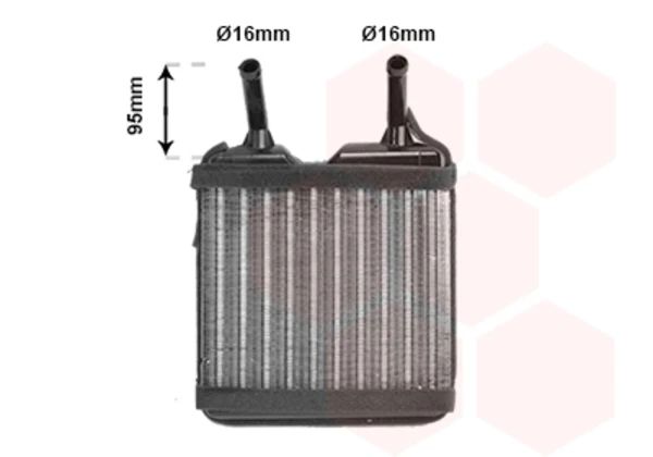 Radiador de forno (de aquecedor) para Opel Kadett (37, 47)