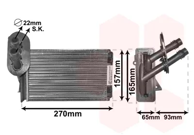 Radiador de forno (de aquecedor) 58006173 VAN Wezel