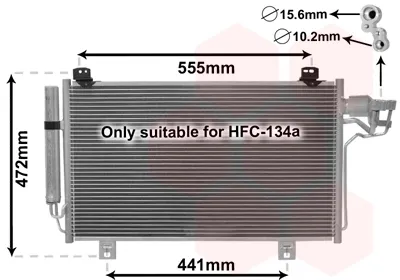 Radiador de aparelho de ar condicionado Mazda 3 BM, BN