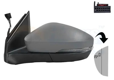 Espelho de retrovisão esquerdo 2GM857507S9B9 VAG