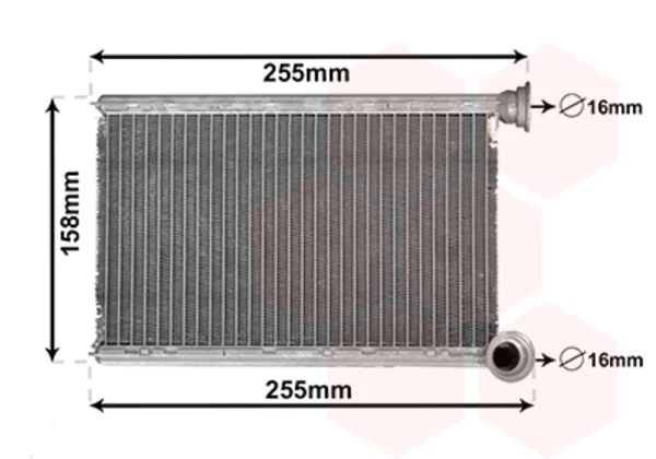 Radiador de forno (de aquecedor) 43006551 VAN Wezel