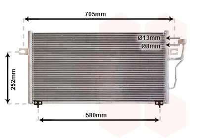 Radiador de aparelho de ar condicionado Volvo V40 VW