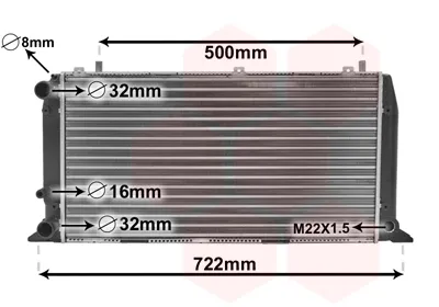 Radiador de esfriamento de motor 03002047 VAN Wezel