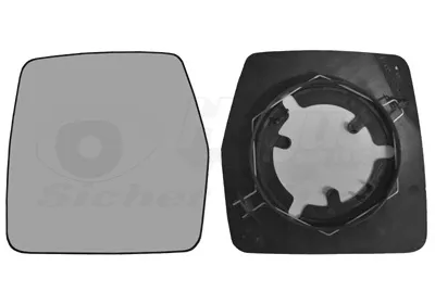 Elemento espelhado do espelho de retrovisão esquerdo 1610831 VAN Wezel