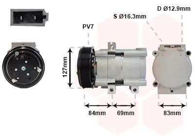 Compressor de aparelho de ar condicionado 1800K167 VAN Wezel