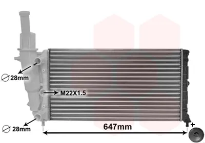 Radiador de esfriamento de motor 17002140 VAN Wezel