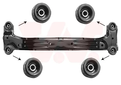 Viga de suspensão traseira (plataforma veicular) 8257629 VAN Wezel