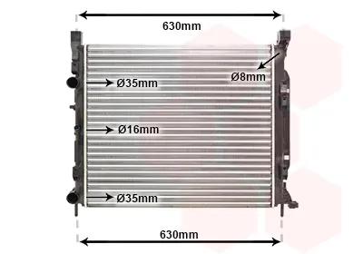 Radiador de esfriamento de motor 43002470 VAN Wezel