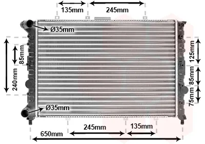 Radiador de esfriamento de motor Alfa Romeo 156 932
