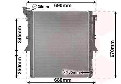 Radiador de esfriamento de motor 32012705 VAN Wezel