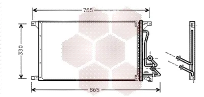 Radiador de aparelho de ar condicionado Ford Transit 4 E