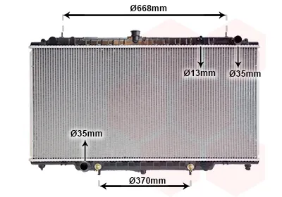 Radiador de esfriamento de motor 13002264 VAN Wezel