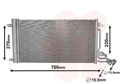 Radiador de aparelho de ar condicionado Skoda Fabia 2 5J2, 542, 572, 582